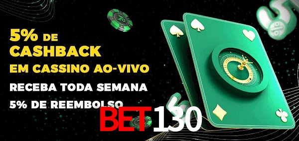Promoções do cassino ao Vivo bet130
